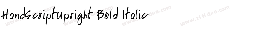HandScriptUpright Bold Italic字体转换